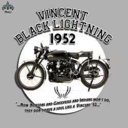 VINCENT BLACK LIGHTNING 1952 Sublimation PNG Download
