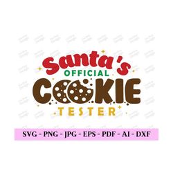 Santas Cookie Tester Svg, Christmas Cookies Svg, Christmas Png Design, Christmas Sublimation, Winter Designs, Digital De