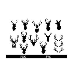 Deer Head SVG, Deer SVG, Deer Clipart, Deer Head Clipart, Deers svg, Hunting SVG Files, Cut Files for Cricut Silhouette,
