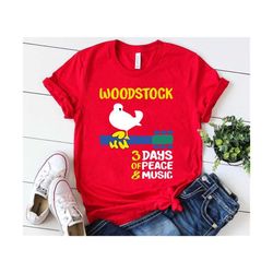 Woodstock Festival 1969s, Woodstock T shirt, Vintage Music Shirt - Peace Love 60s Shirt, 3 Days of Peace, woodstock 53th