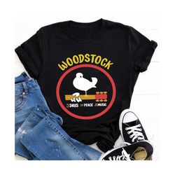 Woodstock Festival 1969s, Woodstock T shirt, Vintage Music Shirt - Peace Love 60s Shirt, 3 Days of Peace, woodstock 53th