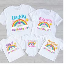 Rainbow Birthday Shirt, Rainbow Birthday Shirt ,Matching Birthday Family Shirts ,Personalized Birthday Shirt, Rainbow sh