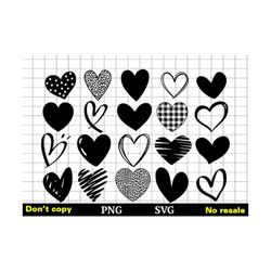 Heart SVG Bundle, Heart Svg, Hand Drawn Heart SVG, Open Heart Svg, Doodle Heart Svg, Sketch Heart Svg, Love Svg,Valentin