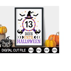 Halloween Countdown SVG, Halloween Svg, Halloween Calendar Svg, Halloween Decor, Png, Svg Files For Cricut
