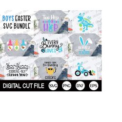 Boy Easter Svg Bundle, Easter Svg, Easter Bunny Svg, Kids Easter Shirt Design, Easter Boys Gift Bundle, Svg Files For Cr