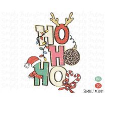 Retro Ho Ho Ho Christmas Png, Christmas Png, Ho Ho Ho Png, Vintage HoHoHo Christmas Sublimation Shirt Design. Png, Jpg