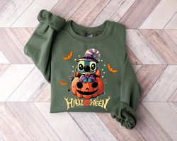 Stitch Horror Halloween T-Shirt, Stitch Halloween, Disney Halloween Pumpkin Shirt, Disney Trick or Treat, Disney Hallowe