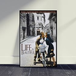 Life Is Beautiful 1997 Movie Poster Movie Print, Wall Art, Room Decor, Home Decor, Art Poster For Gift, Living Room Deco