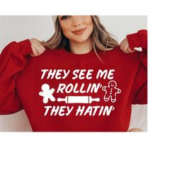 they see me rollin cookie party Svg, Cookie crew Svg, Christ Svg, baking svg, Christmas svg, baking crew svg, Christmas