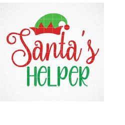 Santa's Helper SVG, Christmas SVG, Digital Download, Cricut File, Silhouette, svg, dxf, eps, png