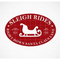 Sleigh Ride Sign SVG, Christmas SVG, Holiday SVG, Png, Eps, Dxf, Cricut, Cut Files, Silhouette Files, Download, Print
