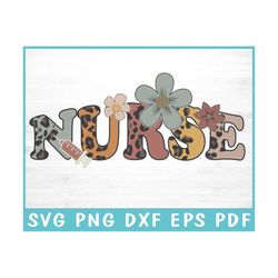 Wild Flowers Nurse PNG, SVG, DXF, Nurse Vector, Nurse Clipart, Nurse Sublimation, Nurse Svg for Cricut, Nurse Png, Nursi