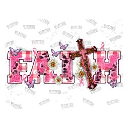 Faith Cancer Awareness Ribbon With GemStone Png Sublimation Design, Cancer Awareness png, Faith Png, Cancer Ribbon Png,