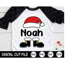 Funny Christmas SVG, Santa Svg, Split Santa Svg, Santa Monogram, Christmas Gift Idea, Holiday, Kids Christmas Shirt, Svg