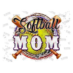 Softball Mom Png, Softball Shirt Design, Softball Mom With Leopard Background Png, Sports Png, Softball Mom Design, Subl