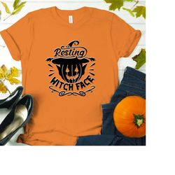 Resting Witch Face T-shirt | Halloween T-shirt , Holiday T-Shirt, Scary T-Shirt, Typography Tees, Funny T-shirt
