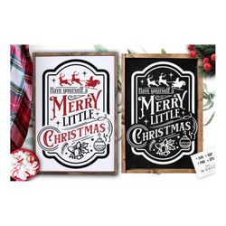 Have yourself a merry little Christmas svg, Farmhouse Christmas svg, Farmhouse Poster Christmas svg, Vintage Christmas s