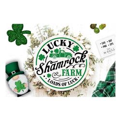 Lucky Shamrock farm svg, Round ornament, shamrock farms svg,  svg, St Patrick SVG, St Patricks Day SVG, St Patrick's Day