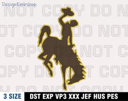 wyoming cowboys embroidery designs, ncaa machine embroidery design, machine embroidery pattern