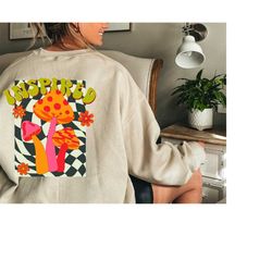 Groovy Inspired Mushroom Hippy Hoodie, VSCO Hoodie, Mushroom Hoodie, Trendy Sweatshirt, Trendy Hoodie, Hippie Clothes, A