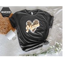 Leopard Print Mama Heart Shirt, Fur Mama Shirt, Women's Day Shirt, Mother's Day Gift, Cheetah Colorful Mom Shirt, Mom Th