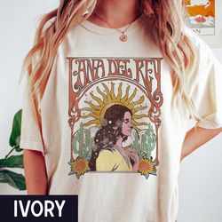 Lana Del Rey Vintage Comfort Colors Shirt, Music Tour 2023 Tee Short Sleeve, Retro Lana Del Rey Unis
