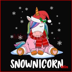 Snownicorn Svg, Christmas Svg, Unicorn Svg, Snow svg, Merry Christmas svg