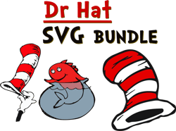Dr Seuss bundle Svg, Dr Seuss Clipart, Dr Seuss Birthday svg, Dr Seuss Cat Svg,  Dr Seuss Fish Svg Digital Download
