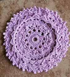 Hand crocheted Round Lace Placemats 8Pcs  15cm5.9 inch acryl