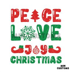 Peace Love Joy Christmas Svg, Christmas Svg, Peace Love Christmas Svg