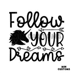Follow Your Dreams Svg, Trending Svg, Dream Svg, Unicorn Face Svg