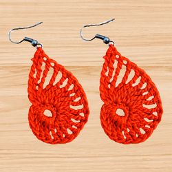 A Crochet leaf earrings Pdf Pattern