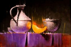Still Life Painting ORIGINAL OIL PAINTING on Canvas, HAND PAINTED Painting, Art by "Walperion"