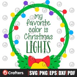 My Favorite Color Lis Christmas Light Svg, Christmas Svg, Favorite Color Svg