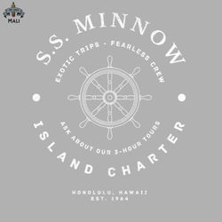 SS Minnow Island Charter   modern vintage logo Sublimation PNG Download
