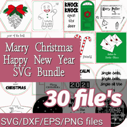 Merry Christmas Svg Bundle, Happy New Year bundle, Christmas Bundle Svg, Cute picture Svg, Kids Funny Svg File
