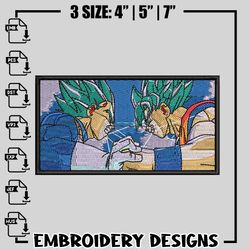Songoku vs Vegeta embroidery design, dragon ball embroidery, anime design, logo design, anime shirt, Instant download