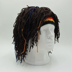 1Pc Reggae Jamaican Rasta Hat Dreadlocks Wig Caribbean Beret Cap Beret Dress Apparel Accessories Fashion Style New