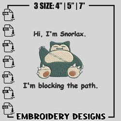 snorlax embroidery design, pokemon embroidery, anime design, logo design, anime shirt, digital download