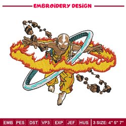 Aang embroidery design, Avatar embroidery, Anime design, Embroidery shirt, Embroidery file, Digital download