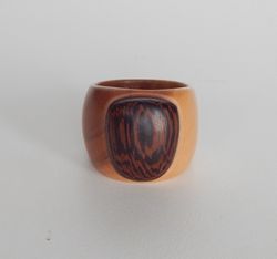 Wooden signet ring. Handmade jewelry made from natural wood. 2