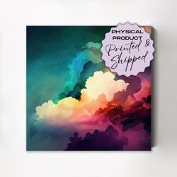 canvas gallery wrapped - printed and shipped - abstract art print, abstract clouds, cloud art, contemporary wall art, ra