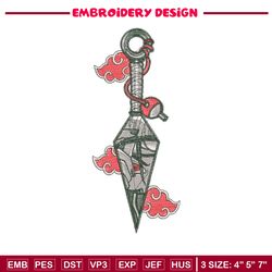 Itachi kunai embroidery design, Naruto embroidery, Embroidery shirt, Embroidery file, Anime design, Digital download