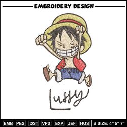Luffy chibi embroidery design, One piece embroidery, Anime design, Embroidery file, Embroidery shirt, Digital download (