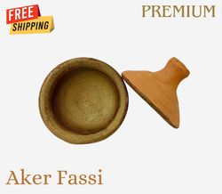 Moroccan Aker Fassi Clay Pot - Premium Quality Lipstick Natural Handmade