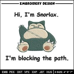 Snorlax embroidery design, Pokemon embroidery, Anime design, Embroidery file, Digital download, Embroidery shirt