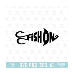 Fish On Master Baiter SVG, EPS, PNG, Circuit Files, For T-shirts, Mugs and More