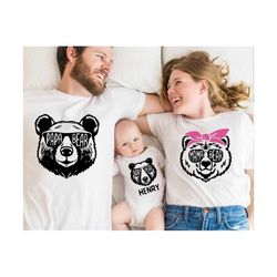 bear family svg, mama papa baby bear svg, matching family shirt svg, bear family shirt svg, mother's day father's day gi