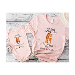 our first mother's day png, mothers day matching shirt png, mommy png, baby shirt png, mommy & baby outfit, giraffe baby