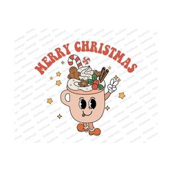 Retro Christmas svg, Merry Christmas SVG, Santa svg, Christmas designs For Cricut, Hot Cocoa SVG , Groovy Christmas